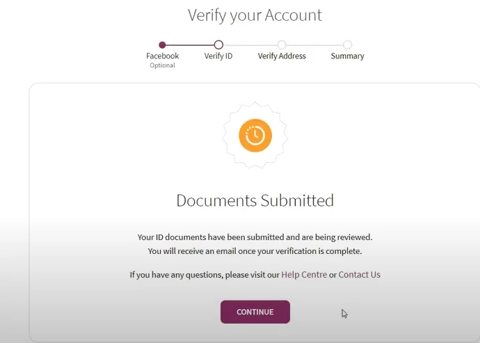 Skrill account verification - tradeszee steps guide - documents upload successful 